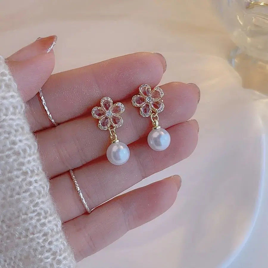 Crystal Petal Kiss Earrings