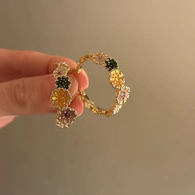 Crystal Petal Kiss Earrings