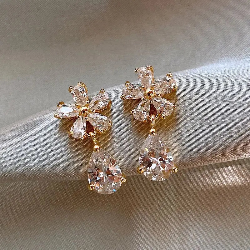 Crystal Petal Kiss Earrings