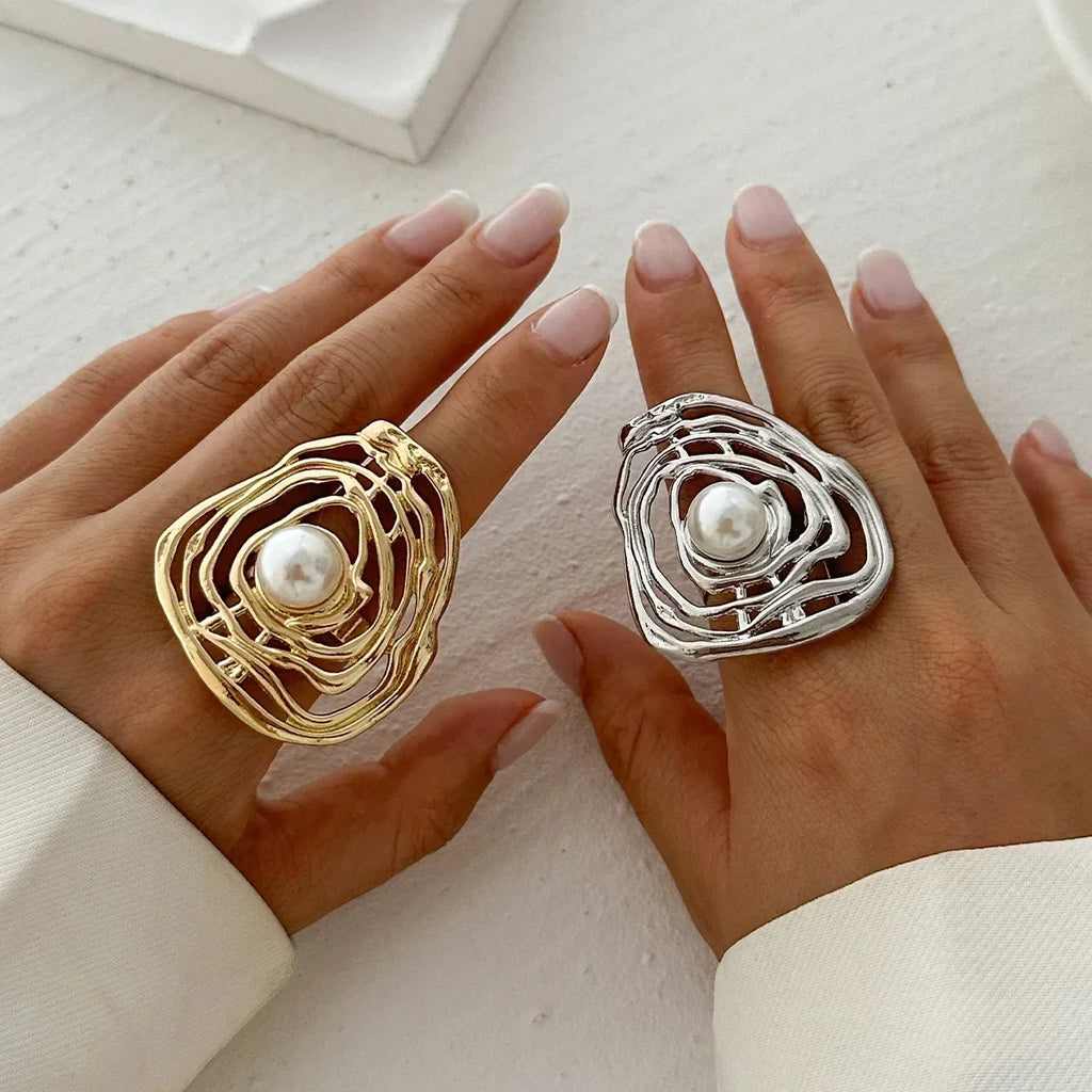 Golden Tide Statement Rings