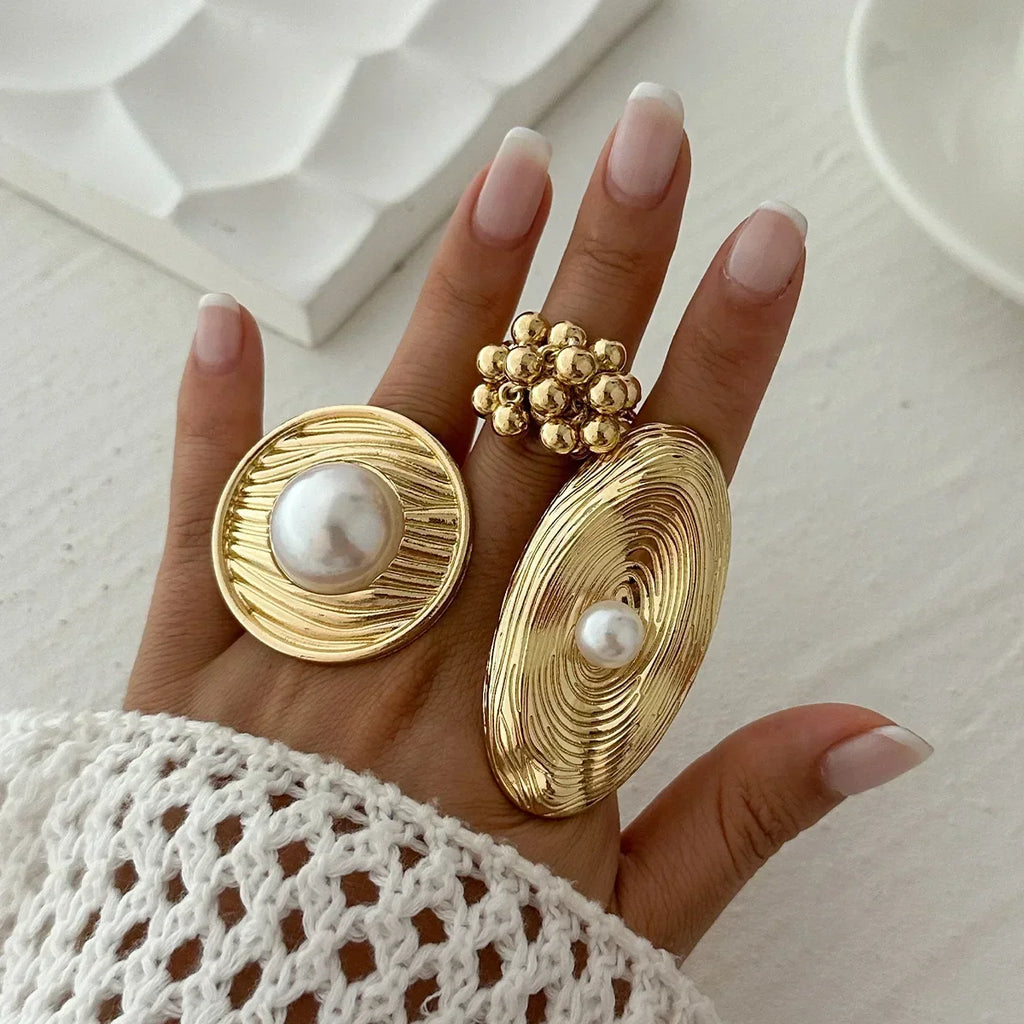 Golden Tide Statement Rings