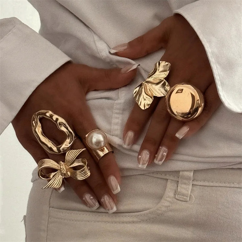 Golden Bloom Rings