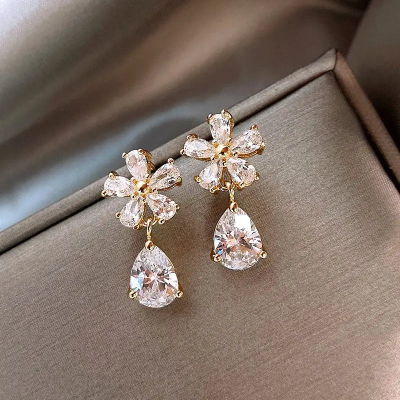 Crystal Petal Kiss Earrings