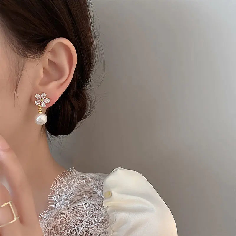 Crystal Petal Kiss Earrings