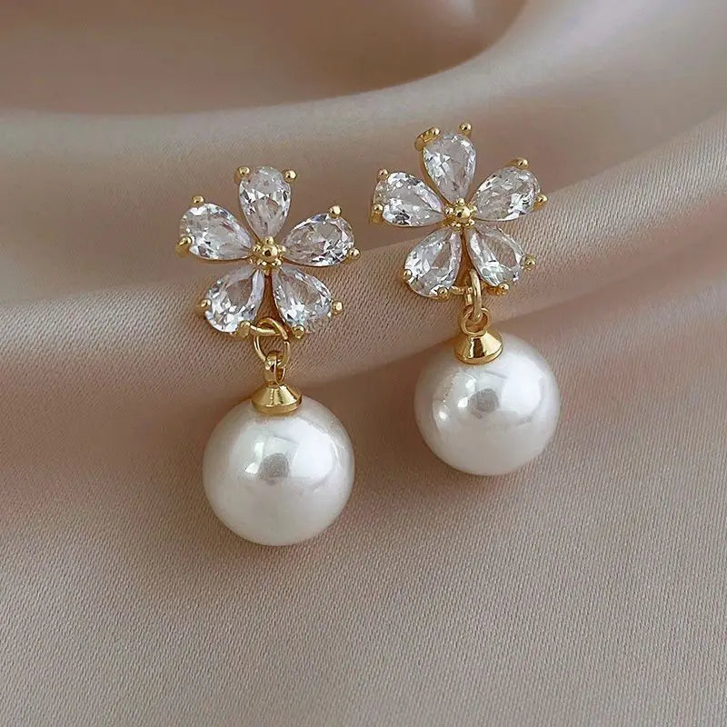 Crystal Petal Kiss Earrings