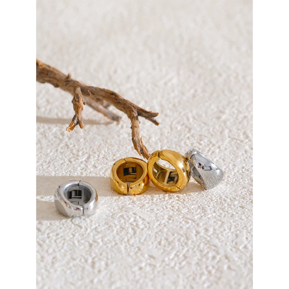 Molten Hoop Earrings